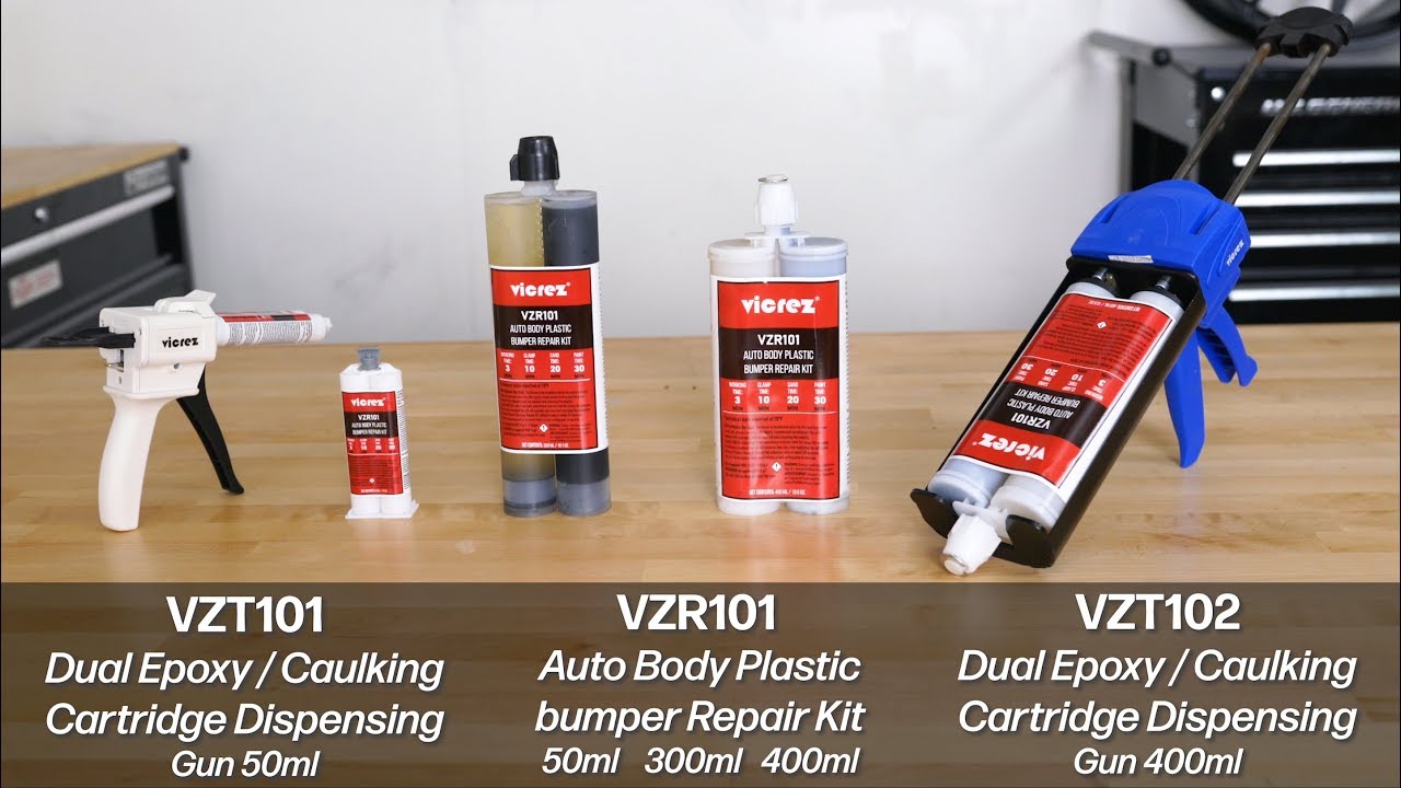 Vicrez vzr101 Auto Body Plastic Bumper Repair Kit 10.1 oz/ 300 ml