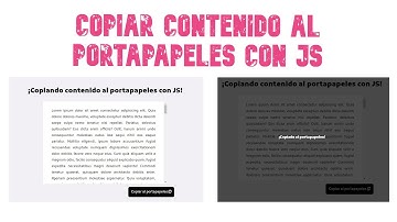 COPIAR EL CONTENIDO DE UN ELEMENTO AL PORTAPAPELES - VANILLA JAVA SCRIPT