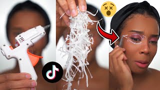 HOT GLUE GUN MAKEUP CHALLENGE | TIKTOK TREND! 🥵🔥