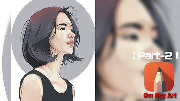 Vector/ Vexel Art [ Time-Lapse][ Part-2] Autodesk Sketchbook