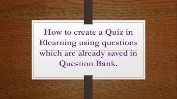 How to create a Quiz in Moodle using the Questions already saved in Question bank ?