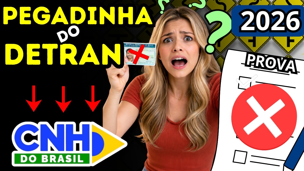 SIMULADO do DETRAN 2026: LEGISLAÇÃO DE TRÂNSITO com QUESTÕES DA PROVA TEÓRICA