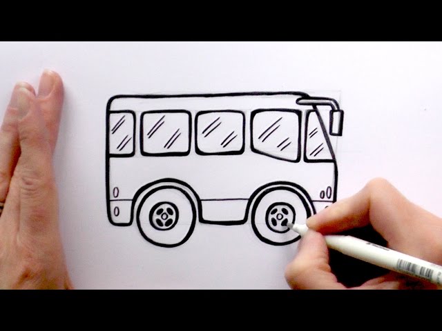 How To Draw A Bus Step by Step - [17 Easy Phase] + [Video]