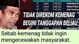 CERDAS;TANGGAPAN UST SOMAD TIDAK MASUK 200 DAI REKOM KEMENAG;JADWAL CERAMAH PENUH;BULAN RAMADAN;MENU