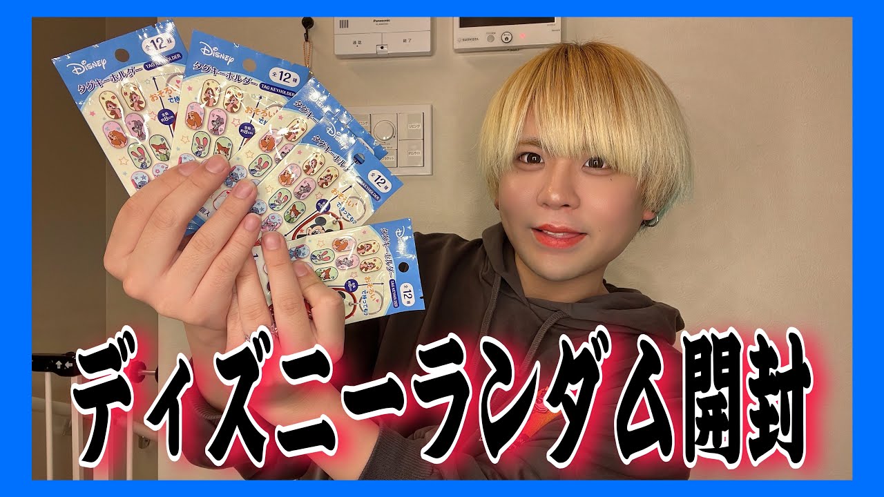 【開封】100均のディズニーのランダムタグキーホルダーが可愛すぎて、、😍💭
