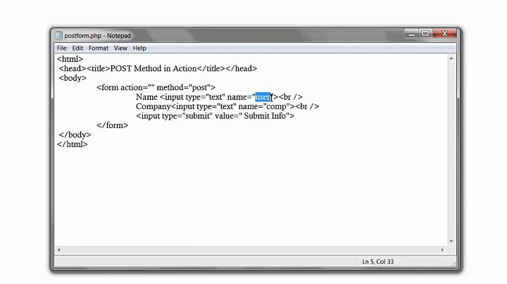 POST Method In Action: Simple Form