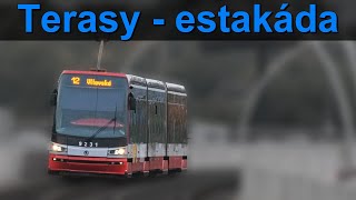 Tramvaje Praha - estakáda Terasy / Hlubočepy - Geologická | 10/2022
