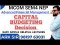 capital Budgeting Decision|NET PRESENT VALUE| PROFITABILITY INDEX |PAY BACK |MCOM SEM4 NEP |CA FINAL