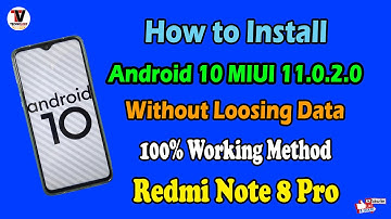 Redmi Note 8 Pro Install Android 10 | MIUI 11.0.2.0 | Without Loosing Data | Stable Update | Hindi |