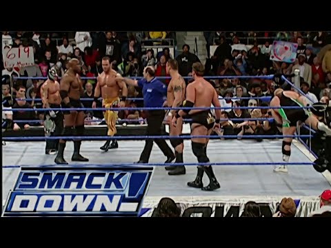 Randy Orton & John Layfield and Finlay vs Rey Mysterio & Chris Benoit & Bobby Lashley SD Feb 24,2006