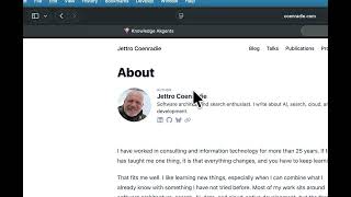 Screencast knowledge agent demo