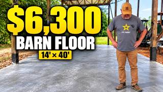 What $6,300 Bought Us: A 14x40 Pole Barn Concrete Floor
