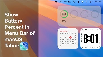 How to Show Battery Percent in Menu Bar of macOS Tahoe 26