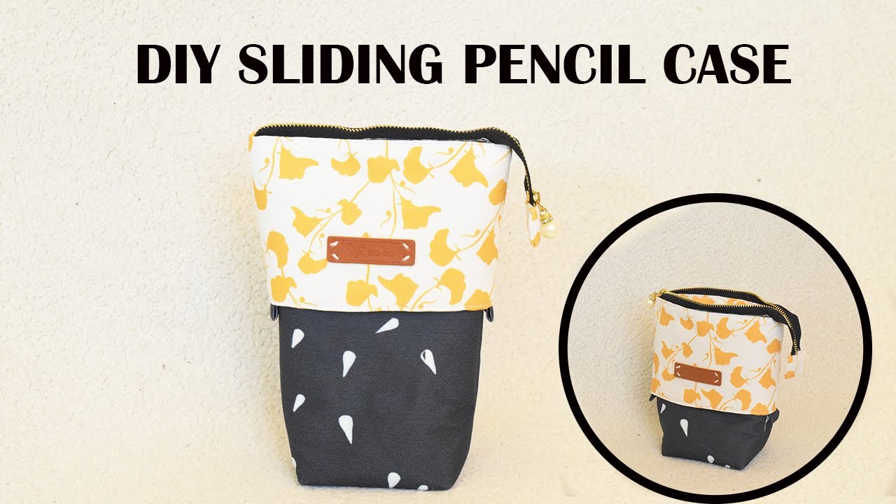 DIY SLIDE PEN POUCH/ How To Make Standing Pencil Case/ DIY Kawaii