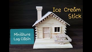 How to make a miniature log cabin