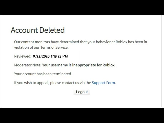 I Got Banned In Roblox Youtube - contact us roblox support