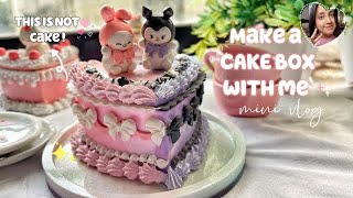 🎀Making DIY fake CAKE gift box ✨CLAY artist VLOG✨(all supplies + start to finish process)