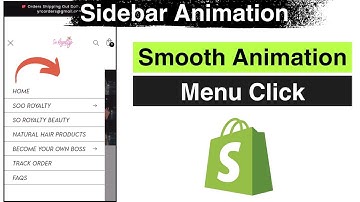 How to Add Sidebar Menu Animation in Shopify Store? FREE Attractive Feature