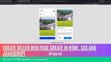 Home Seller web page create in HTML and CSS || SR App Ltd || @srappltd || HTML tutorial beginner