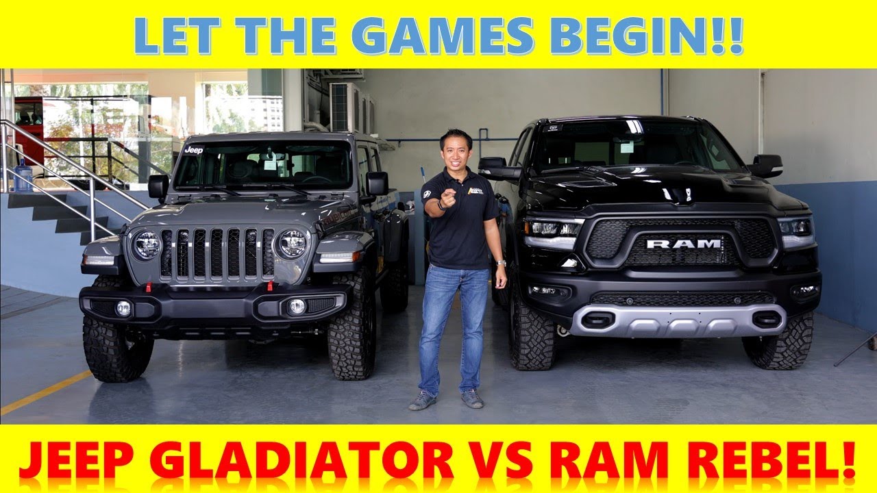 JEEP Gladiator Rubicon vs RAM 1500 Rebel! [Truck Comparo] - YouTube