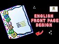 English Project Front Page Design/ English Notebook Decoration/English File Decoration/ Front page