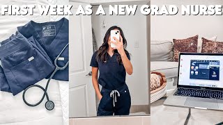 FIRST WEEK AS A NEW GRAD NURSE | prep w/ me, nurse residency, orientation, my first shift!!