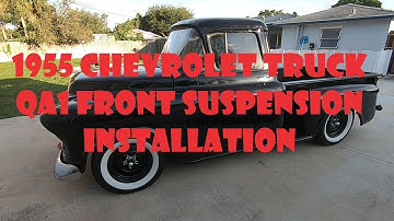 How to install QA1 tubular control arms and coil overs on a frame and LS swapped 1955 Chevy pick up.