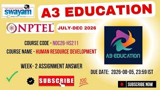 NPTEL Human Resource Development Week 2 Assignment Answers | noc26-hs211 | IIT Kharagpur
