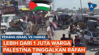 Agresi Israel Memaksa Lebih dari 1 Juta Warga Palestina Mengungsi dari Rafah Gaza Selatan