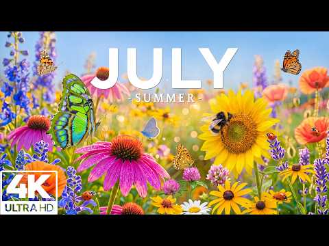 Summertime Splendor 4K | Dancing Butterflies & Vibrant Wildflowers 🌸 A Peaceful Nature Escape