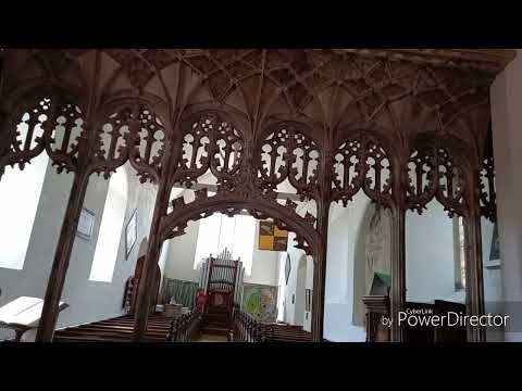 Amazing Ledger Stones and monument at Bramfield, and original rood screen.