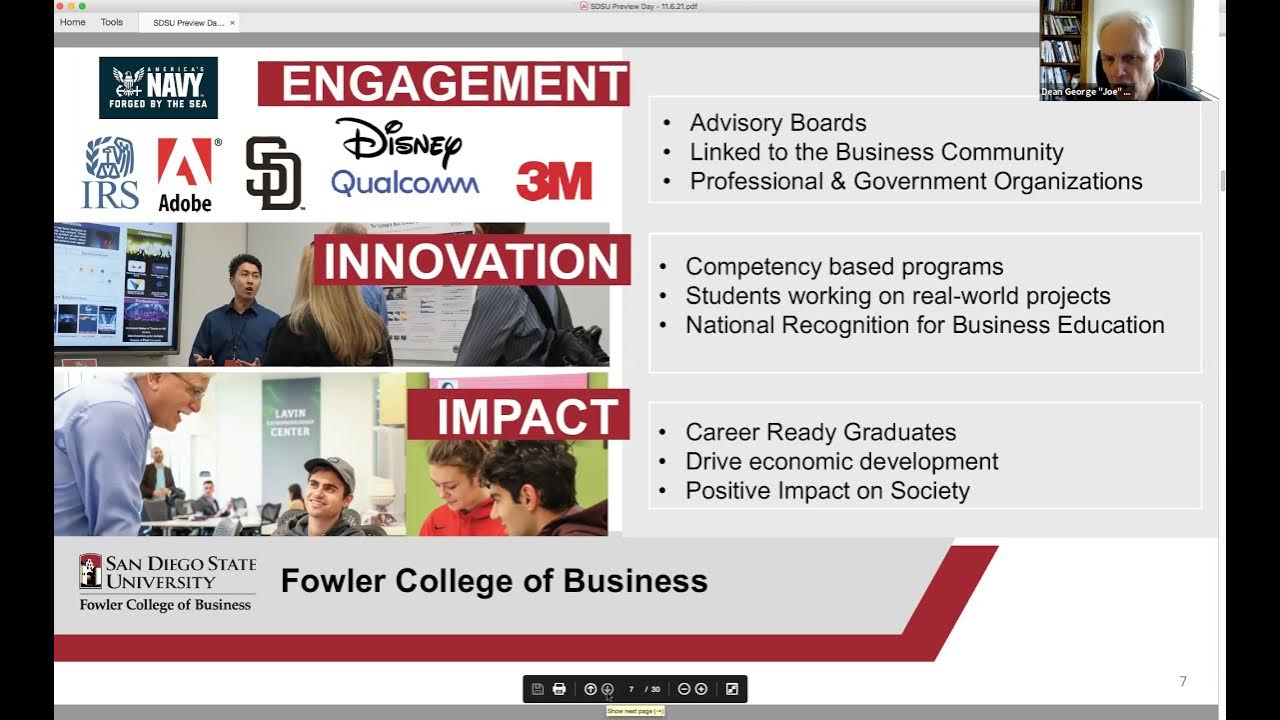 Virtual SDSU Fowler Preview Day Fall 2021 YouTube