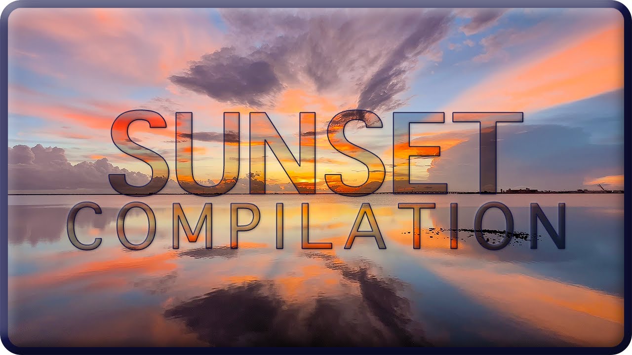 6 SPECTACULAR Sunsets Over Water with Relaxing Instrumental Music | OVER 1 HOUR in 4K