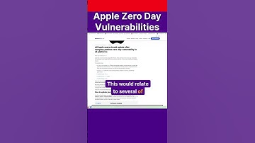 Apple Zero Day Vulnerabilities #shorts