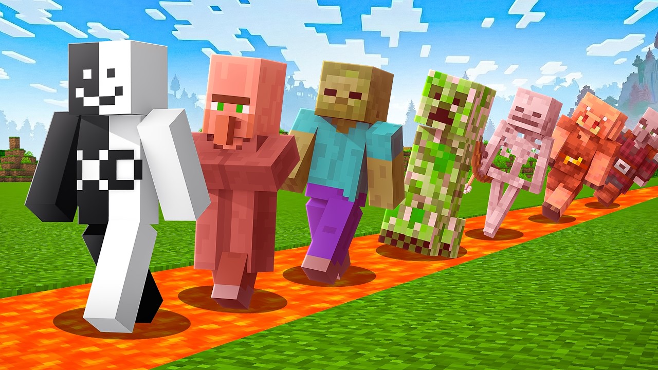 Minecraft, But If I Take Damage I Switch Mobs