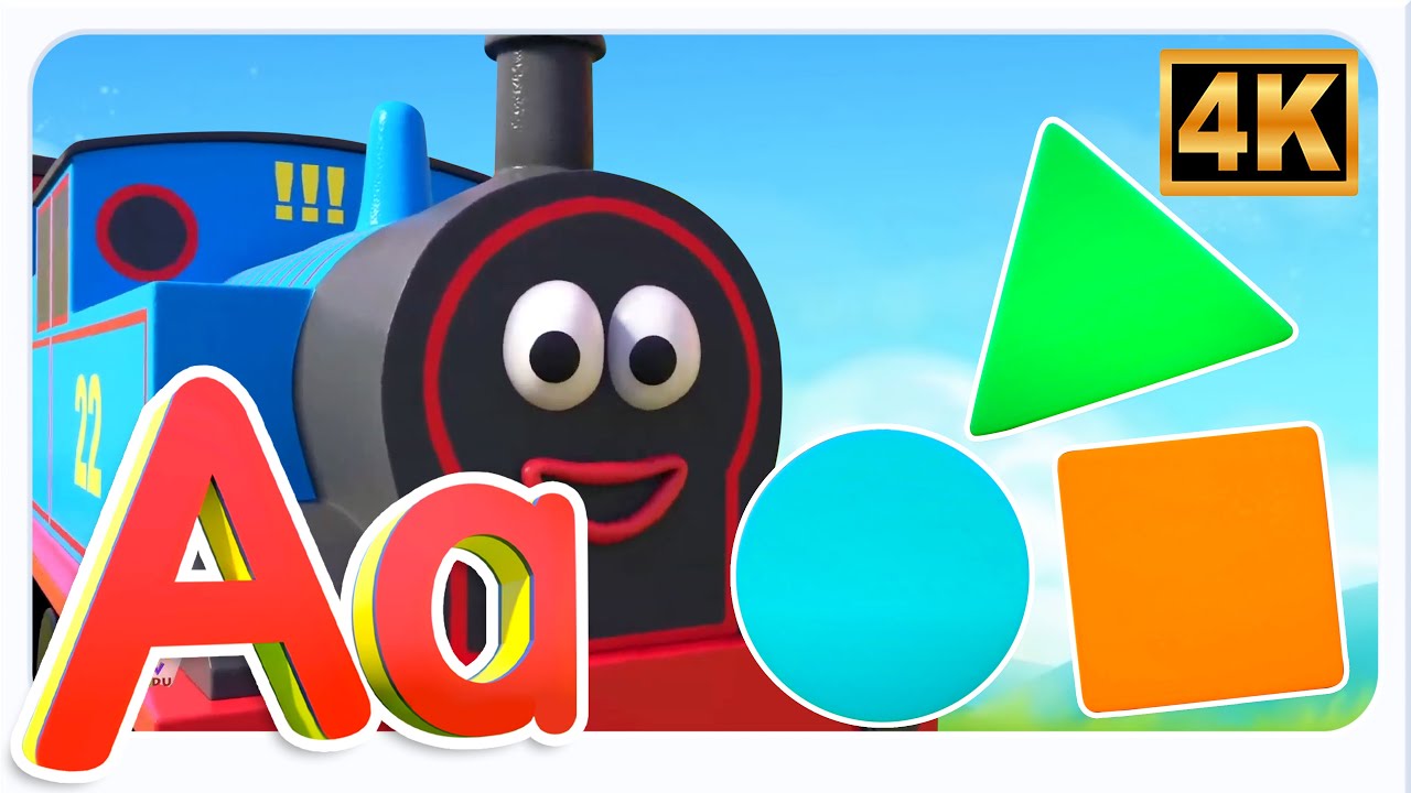 Shape Song With Train Uncle, आकार गीत, Aakar Geet, Hindi Rhymes and Learning Videos for Kids