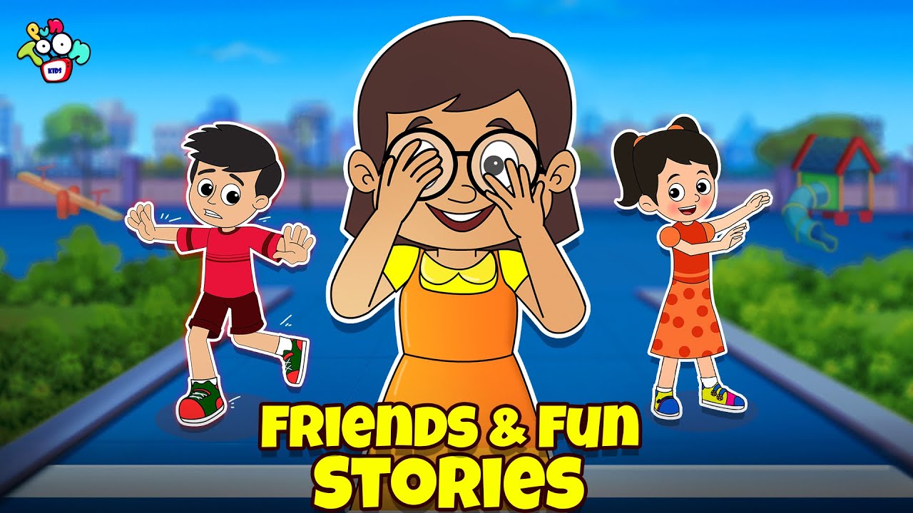 Friends & Fun Stories with Gattu & Chinki | English Cartoon | Moral Stories | PunToon Kids