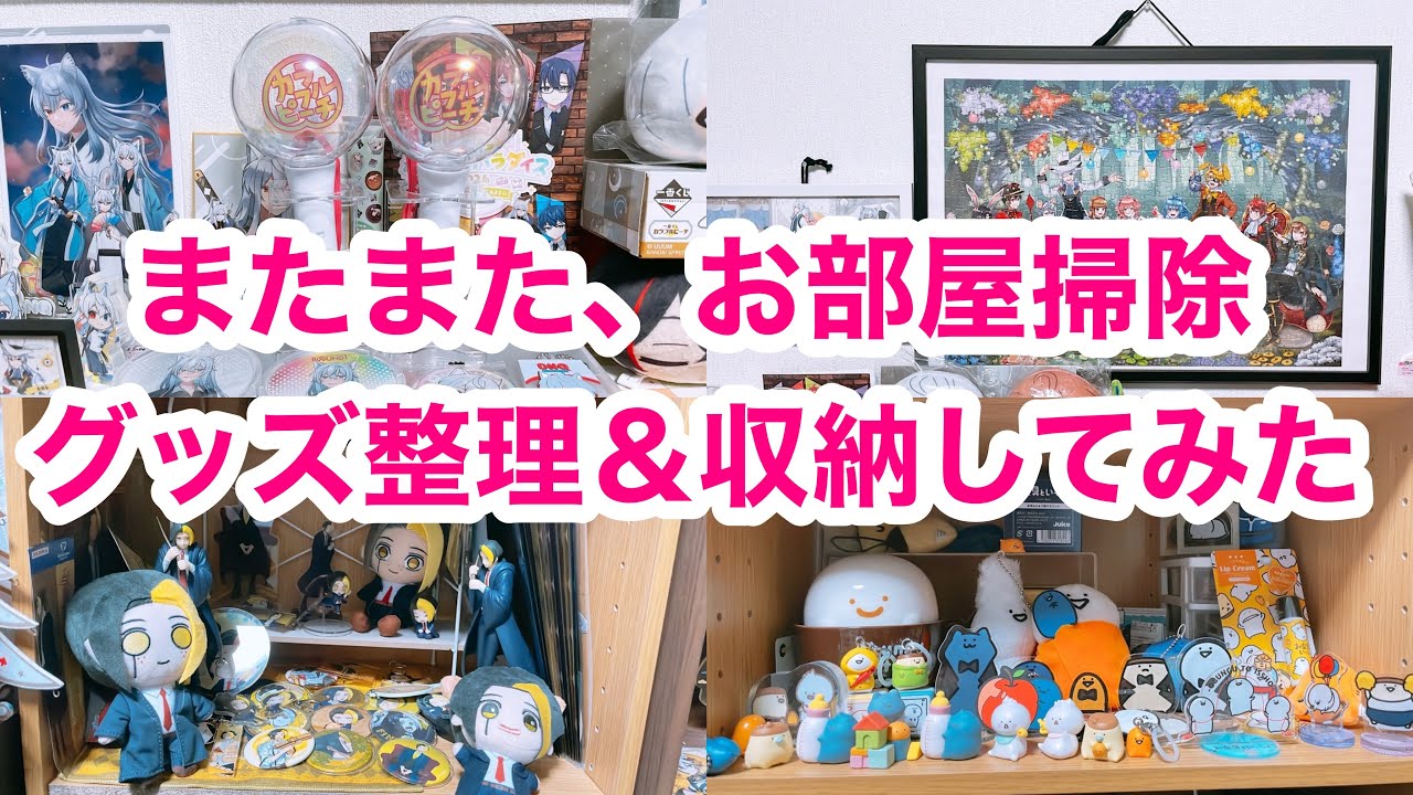 むーちゃんのお部屋掃除 グッズ整理＆収納してみた