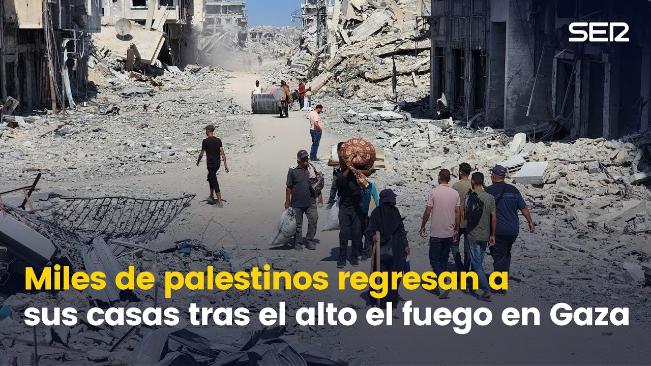 Miles de Palestinos regresan a sus casas tras el alto el fuego en Gaza ...