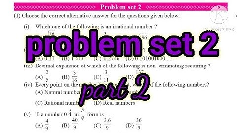 Problem set 2 | 9th maths part 1 | chapter number 2 Real numbers | Maharashtra state board #class9th