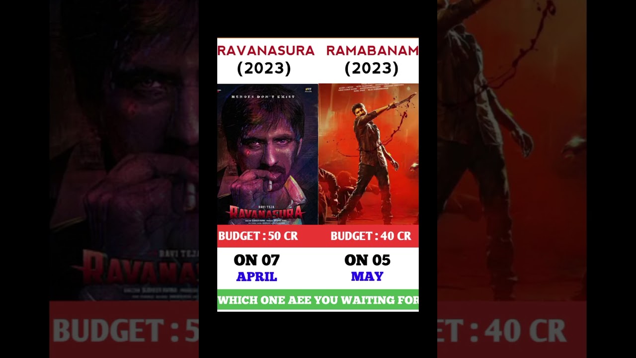 Ravanasura Vs Ramabanam Movie Comparison || Box Office Collection 