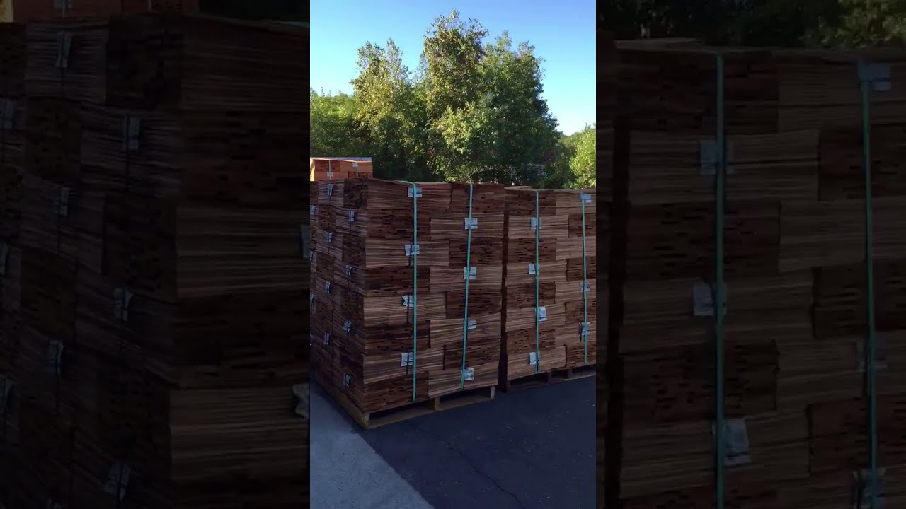 Unloading a Van of Red Cedar wood shingles from British Columbia! - Taylor Forest Products