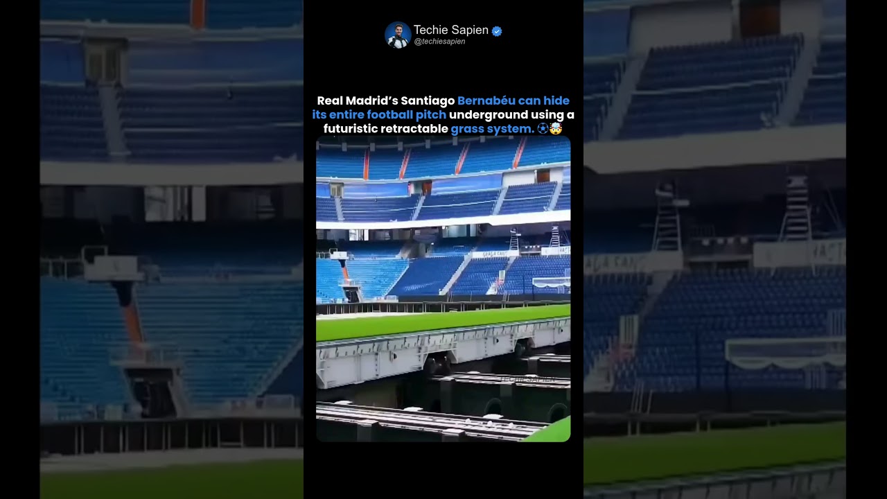Real Madrid’s Stadium Can Store an Entire Football Field Underground 🤯⚽
