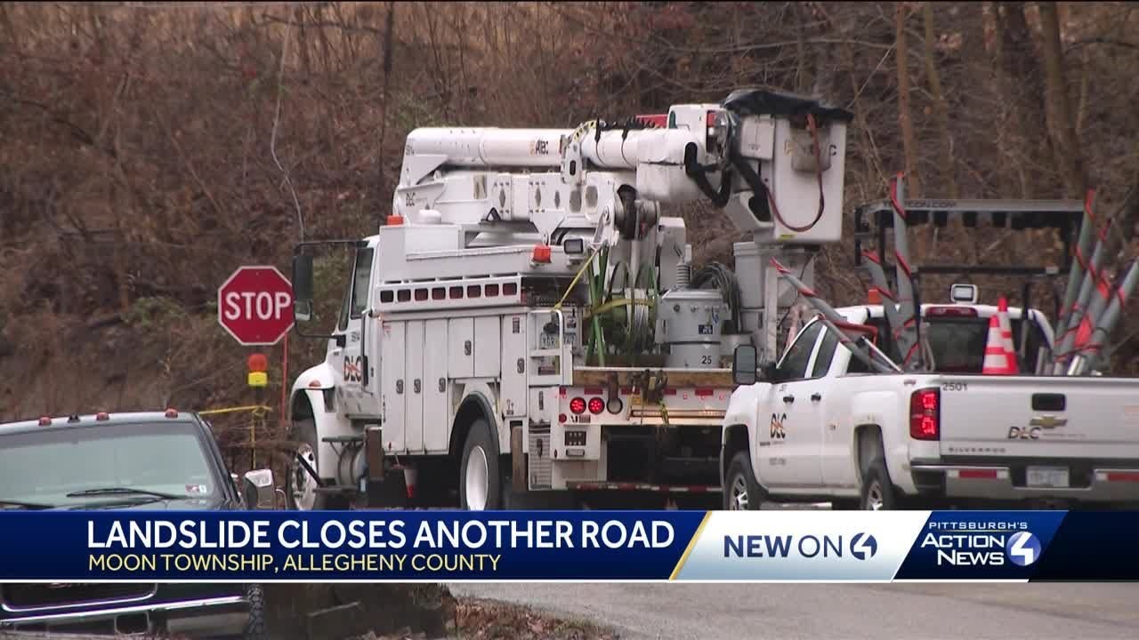 Landslide closes another Moon Township road YouTube