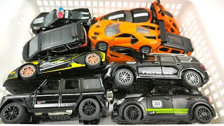Box full of Model Car Jaguar, Nissan, Audi, Maserati, Peugeot, Pickup Truck , Police Pickup Truck