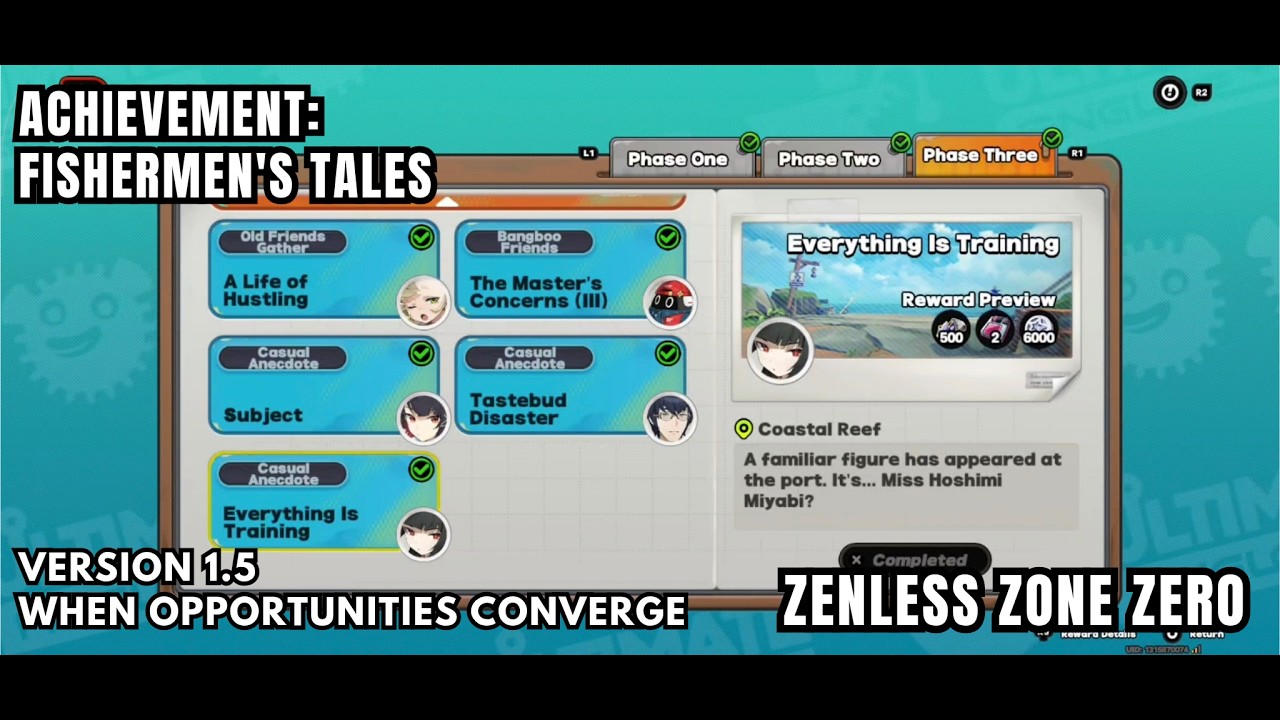 Zenless Zone Zero Achievement] Fishermen's Tales: Complete All
