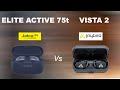 Jaybird vista 2 vs jabra elite active 75t bluetooth sports headphones earbuds  compare  difference