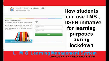 How students can use LMS |Director School Education Kashmir initiative for online learning