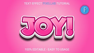 Joy Text Effect Pixellab Pixellab Text Effect Text Effect In Pixellab Graphic Art Tips