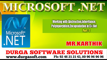 Microsoft .NET||Working with Abstraction,Inheritance,Polymporphism,Encapsulation in C #.NET Part - 1